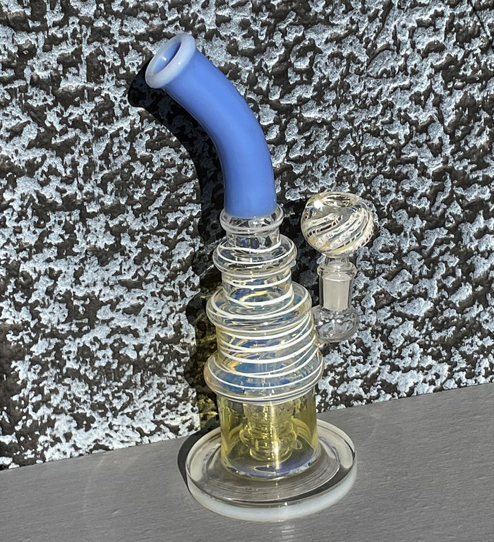 Best 10" Thick Fumed Glass Rig Shower Perc 14mm Male Bowl