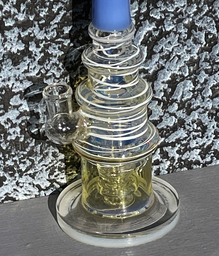 Best 10" Thick Fumed Glass Rig Shower Perc 14mm Male Bowl