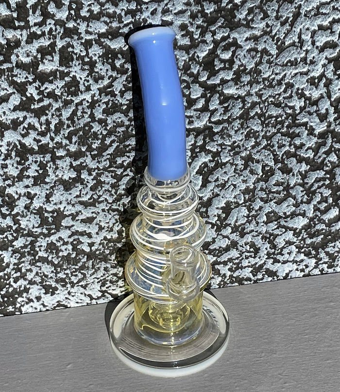 Best 10" Thick Fumed Glass Rig Shower Perc 14mm Male Bowl