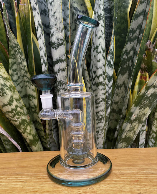 Best 10" Thick Glass Rig Shower Perc. 14mm Diamond Bowl
