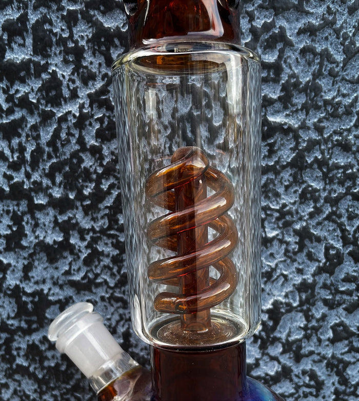Best 11.5" Thick Glass Bong Ice Catcher 14mm Male Thick Glass Diamond Bowl
