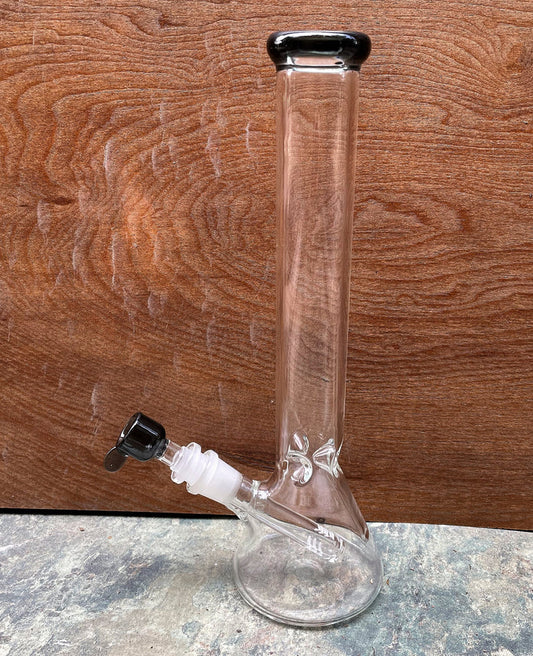 Best 12" Thick Glass Beaker Bong 14mm Male Bowl with Star Screen Built in