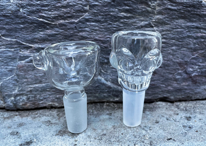 Best Thick Heavy 15.5" Straight Bong W/Glow in the Dark Skulls 2 - Bowls