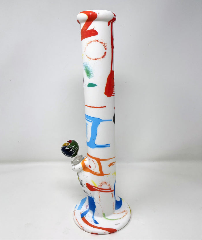 Best Thick Silicone Unbreakable Straight 14" Bong 14mm Male Bowl