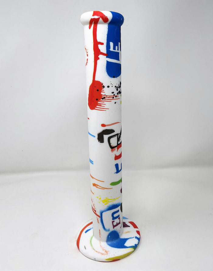 Best Thick Silicone Unbreakable Straight 14" Bong 14mm Male Bowl