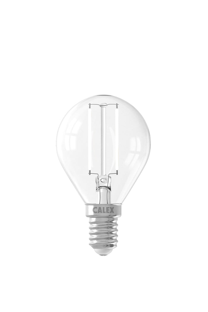 Calex Filament LED Lamp - E14 - P45 - Clear - 2W