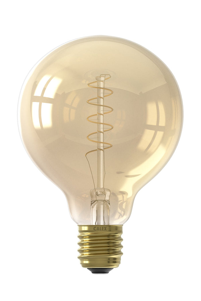 Calex Filament LED Lamp - E27 - G95 - Gold - 4W - Dimmable