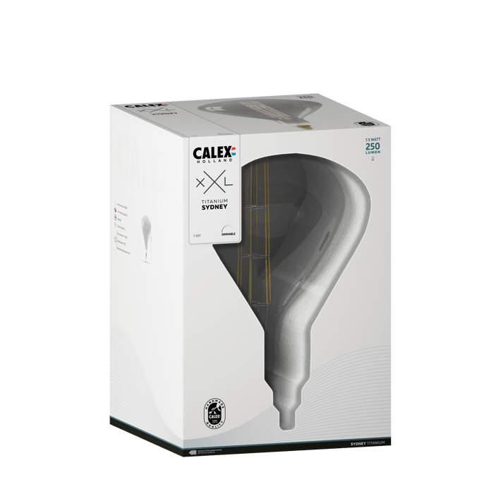 Calex XXL Sydney LED Bulb - E27 - Titanium