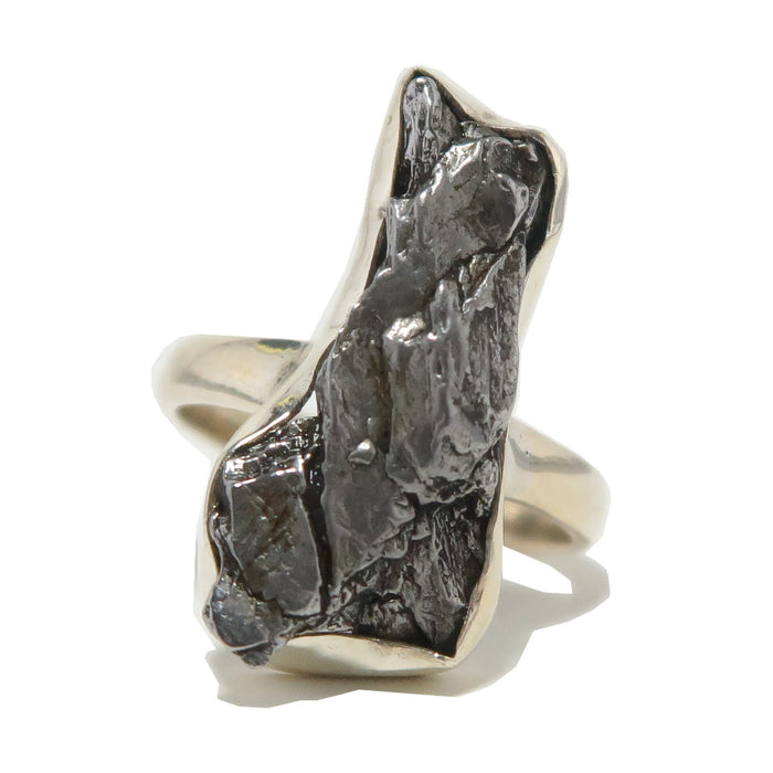 campo del cielo meteorite sterling silver ring