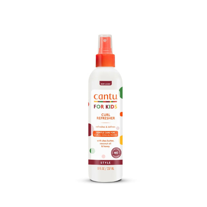 Cantu for Kids kids curl refresher spray white bottle with orange spray top 8 fl oz nourishing curl detangler