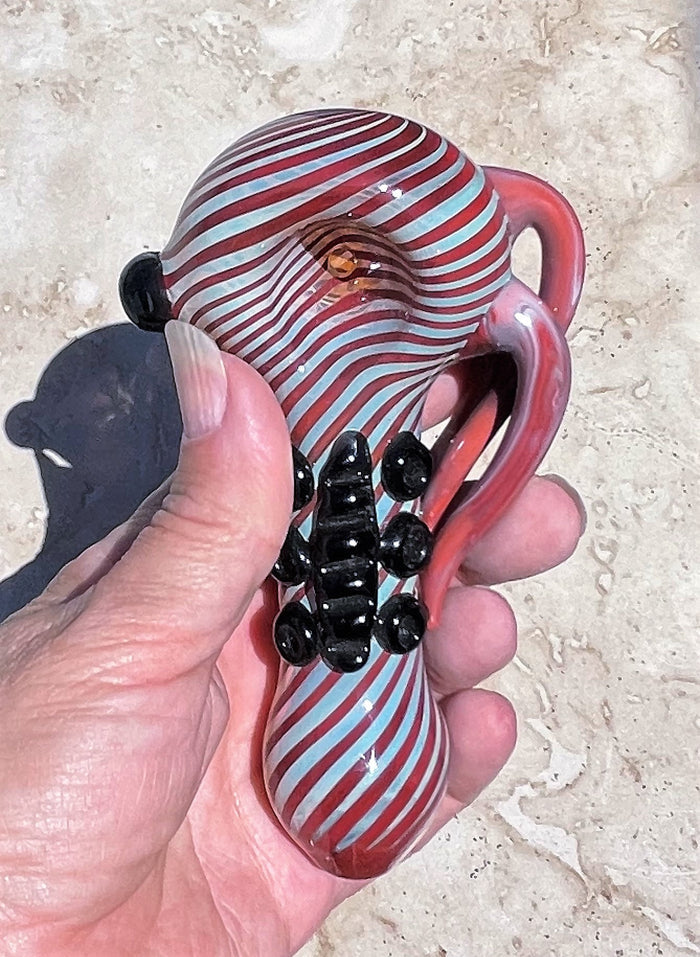 Collectible Thick Glass Best 5" hand Spoon Bowl Pipe Unique Design