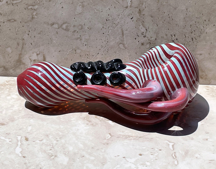 Collectible Thick Glass Best 5" hand Spoon Bowl Pipe Unique Design