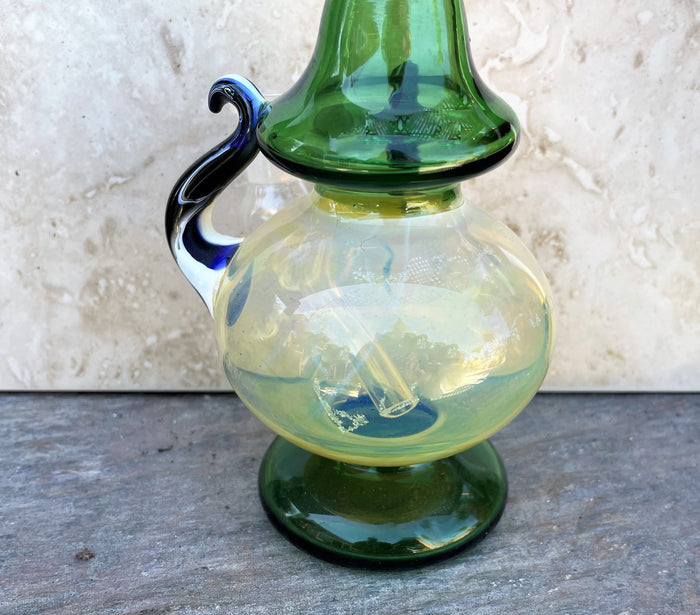 Collectible Unique Handmade 8.5" Fumed Thick Glass Rig 14mm Male Herb Bowl