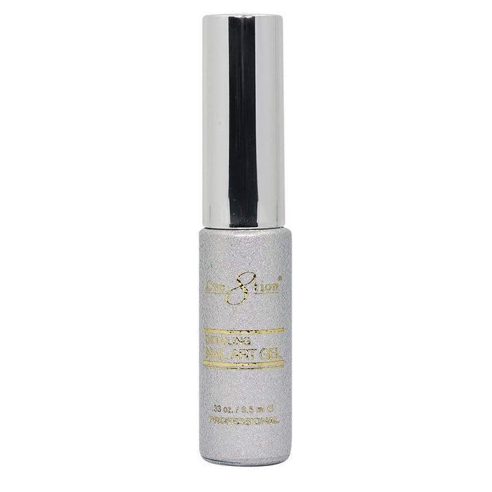 Cre8tion Detailing Nail Art Soak Off Gel Striper -  Silver Glitter
