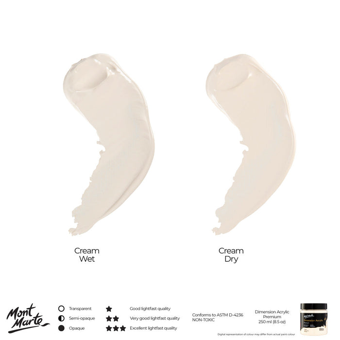 Dimension Acrylic Premium 250ml (8.5 US fl.oz) - Cream