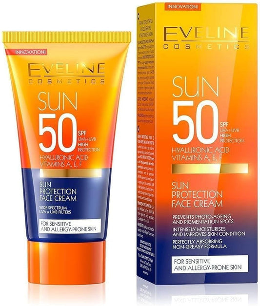 Eveline spf 50 uva uva hight protection skin dan protection for all skin type واقي الشمس من ايفلين