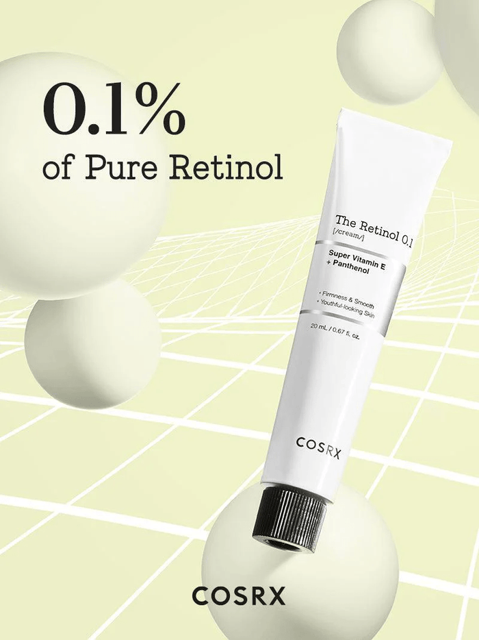 Cosrx The Retinol 0.1 Cream 20ml. كوسركس كريم الريتينول 0.1 - Princess Cosmetics Qatar