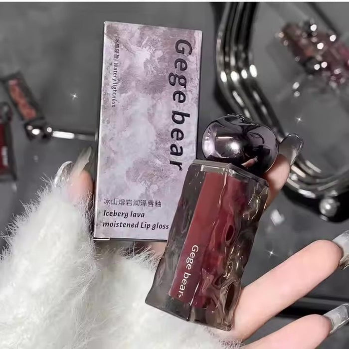 Gege Bear Iceberg Lava Moistened Lip Gloss 4.5g ملمع شفاه مرطب من جيجي بير آيسبيرج لافا - Princess Cosmetics Qatar