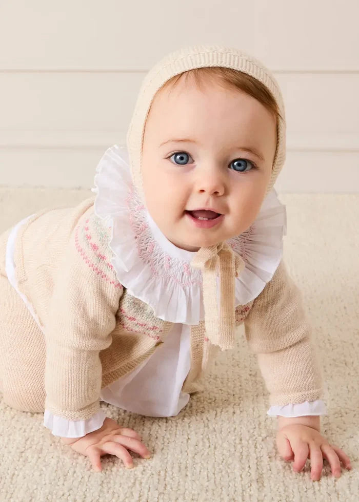 The Beige Fair Isle Knitted Set Newborn Look LOOK from Pepa London
