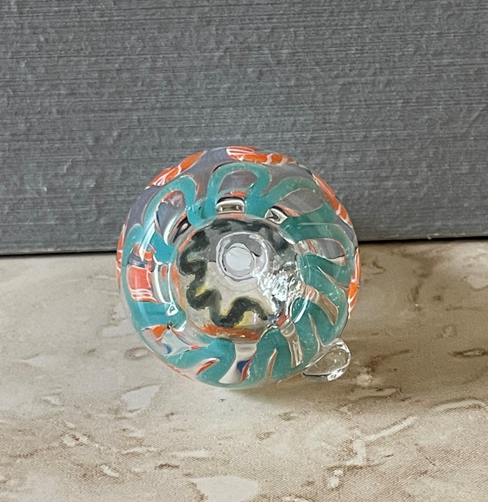 Handmade with Multi Color Swirl in Thick Glass 14mm Male Bowl