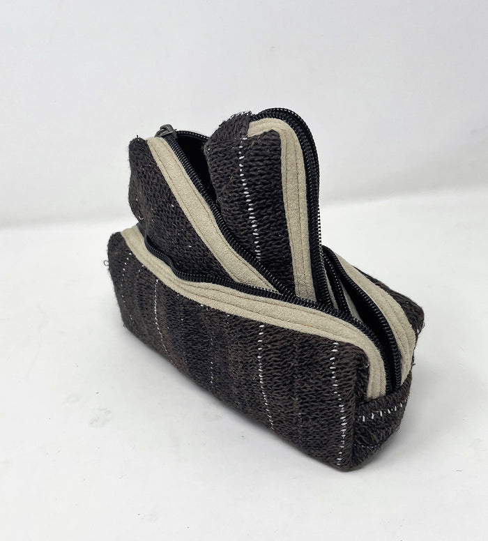 Himalayan Brown Natural Hemp Bags 3 Nestle Pouches w/Zippers