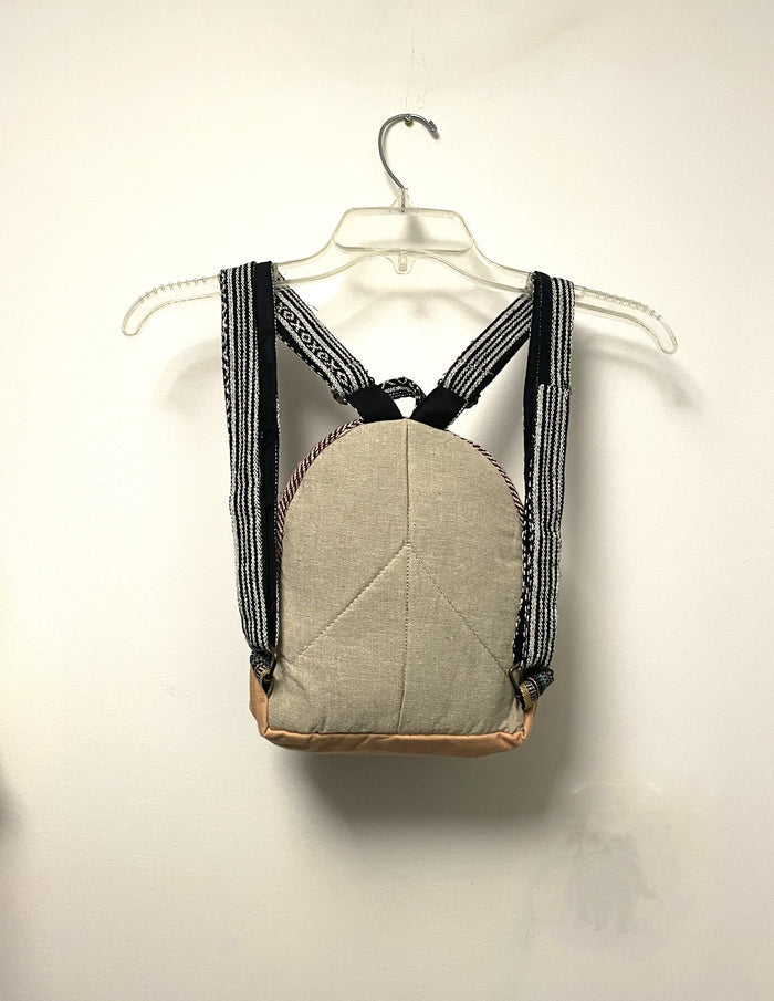 Himalayan Pure Hemp Mini Backpack with Tassels