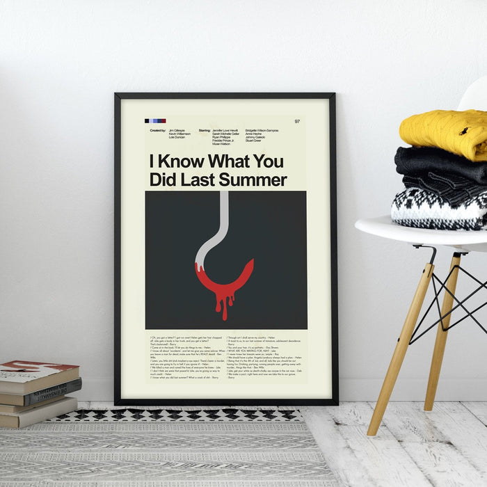 I Know What You Did Last Summer Inspired Mid-Century Modern Print | 12"x18" or 18"x24" Print only