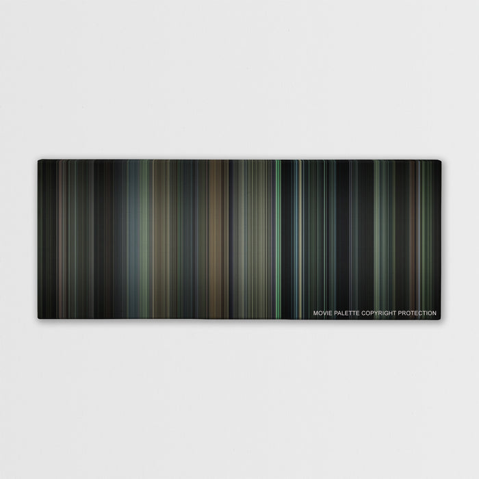 Inside Llewyn Davis color palette canvas print: thousands of thin vertical stripes of color
