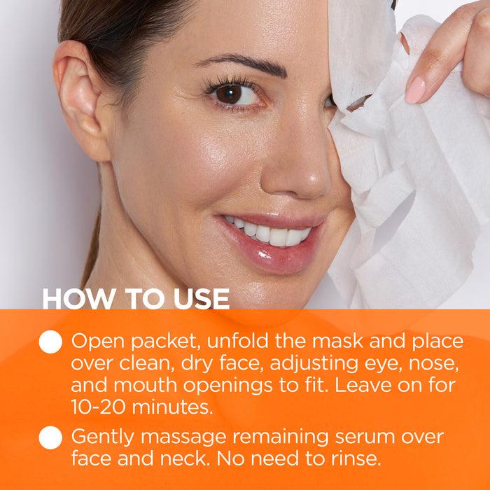 Instant Brighten & Tighten Hydro Serum Facial Sheet Mask - Andalou Naturals US