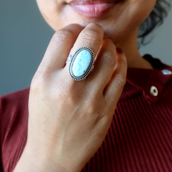 larimar oval ring
