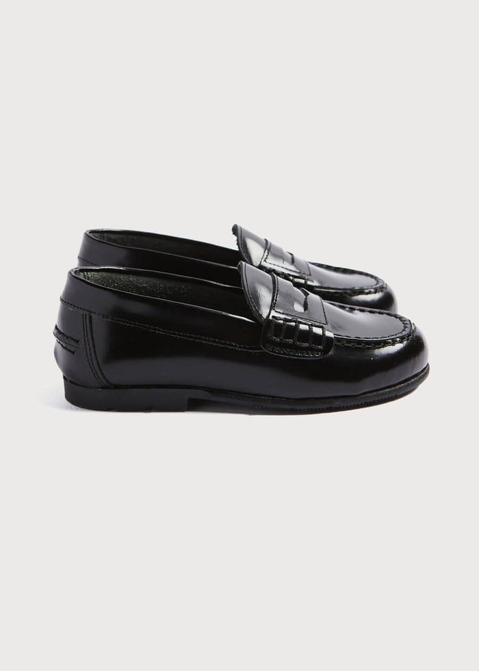 Leather Black Moccasins (26-32EU) SHOES from Pepa London