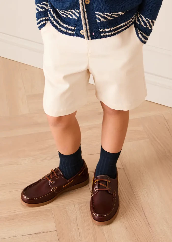 Leather Boat Shoes in Tan (26-35EU) SHOES from Pepa London