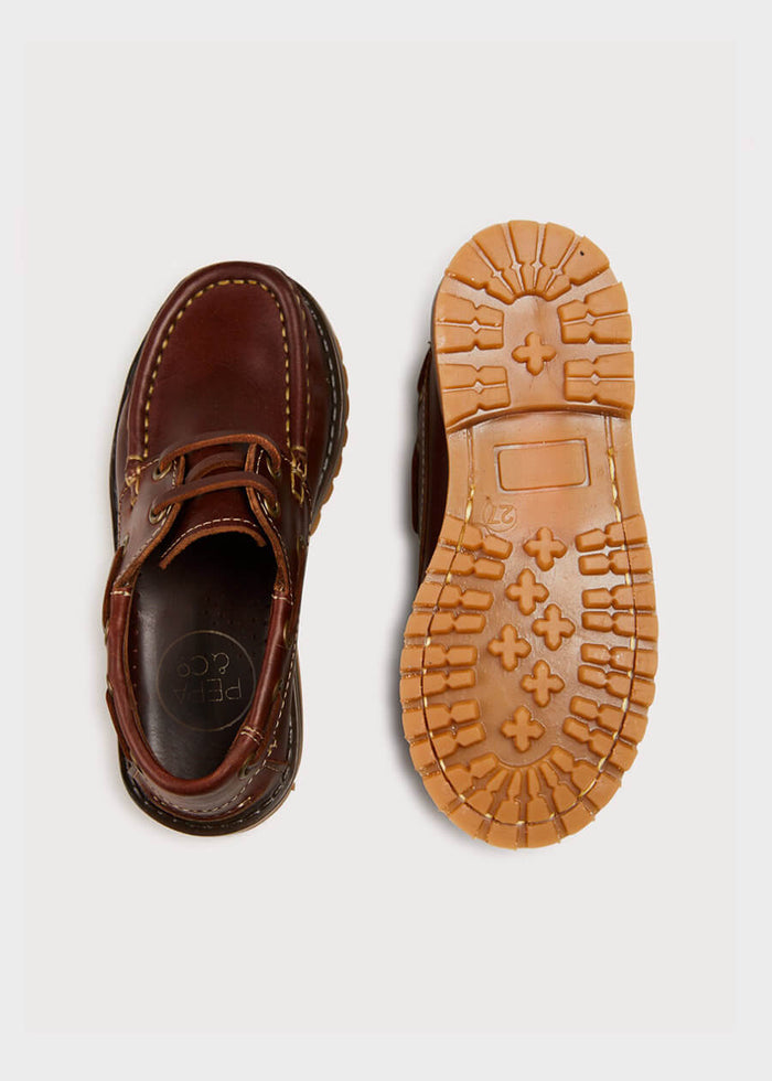 Leather Boat Shoes in Tan (26-35EU) SHOES from Pepa London