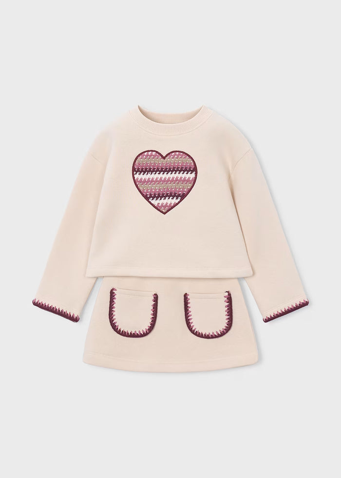 Mayoral  2 Piece Heart Skirt Set