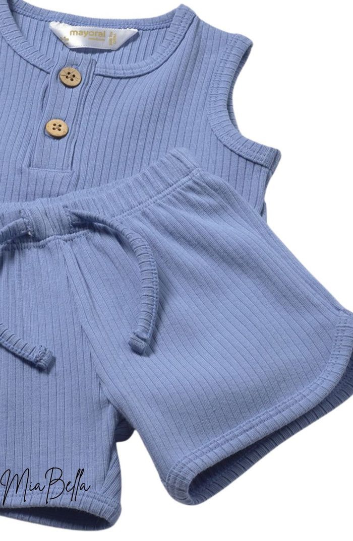 Mayoral Baby Boys Blue Shorts Set & Hat