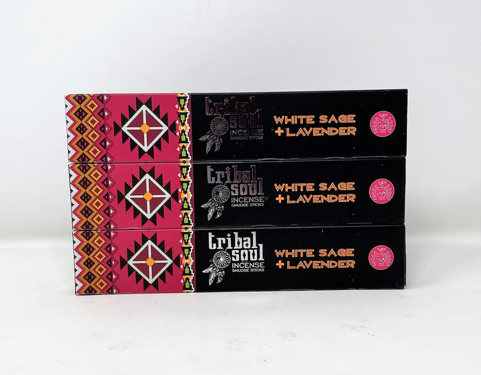 NEW! Tribal Soul White Sage & Lavender Incense Sticks by HD (3 Pack)
