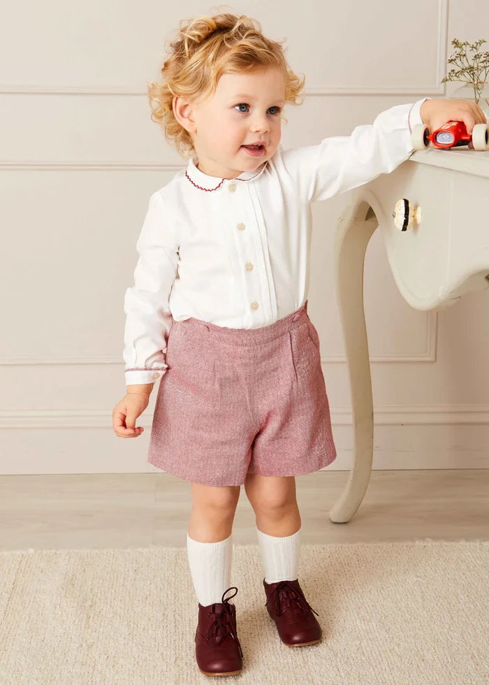 Oxford Baby Booties in Burgundy (20-26EU) SHOES from Pepa London