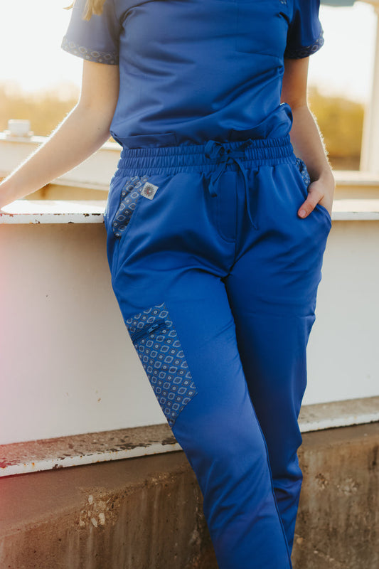 Royal Blue Aztec Pants