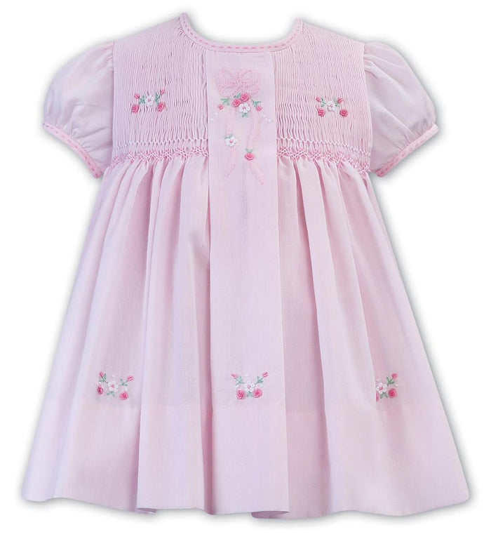 Sarah Louise Pink Smocked Dress