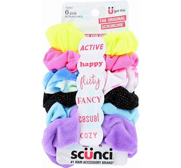 Scunci Scrunchies - 6 pieces bright colors #70354