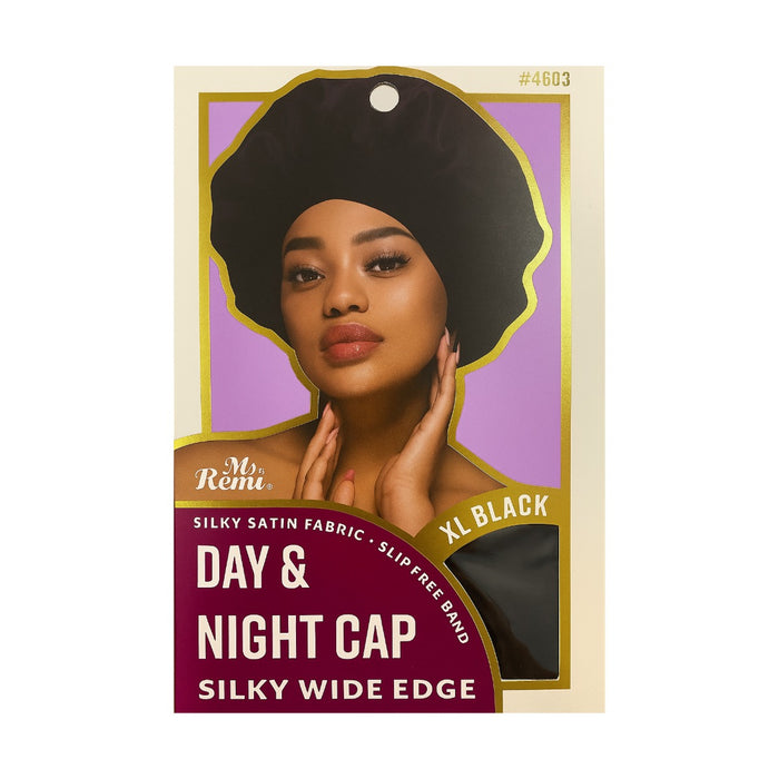 Silky Wide Edge Day & Night Cap [Black] #4603