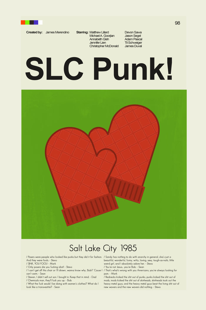 SLC Punk! Inspired Mid-Century Modern Print | 12"x18" or 18"x24" Print only
