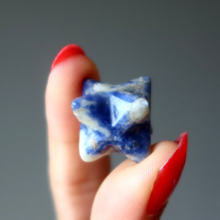 Sodalite Merkaba Blue Wishing Star Meditation Crystal Carving