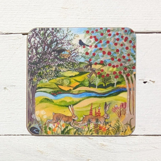'Spring to Summer' Square Coaster by Lizzie Spikes