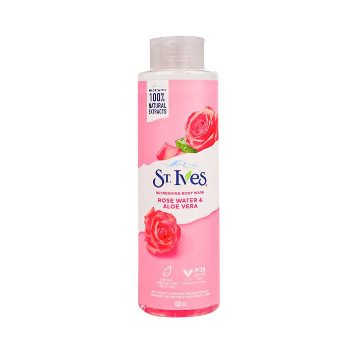 St. Ives Rose Water and Aloe Vera Refreshing Body Wash - 450ml