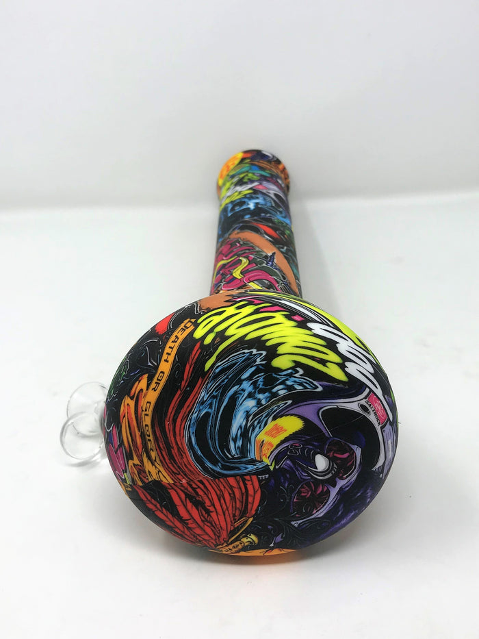 Thick Silicone Detachable 13.5" Beaker Bong Glass Downstem 14mm Bowl