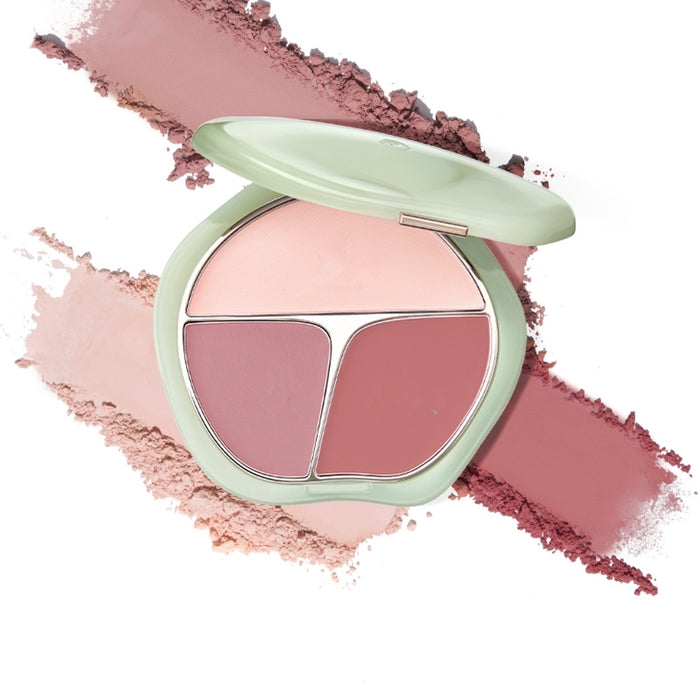 TIMAGE Green Jade Series Tri-Color Matte Blusher Palette T3129