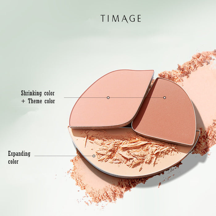TIMAGE Green Jade Series Tri-Color Matte Blusher Palette T3129