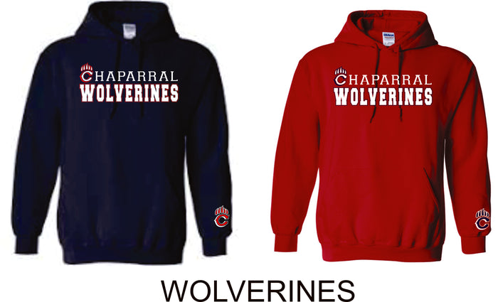 Wolverines Hooded Sweatshirt- 3 Designs-Matte or Glitter